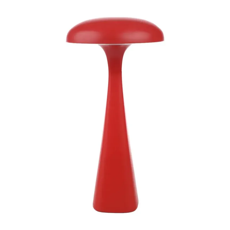 Luminária Mesa USB-C Cogumelo Vermelho