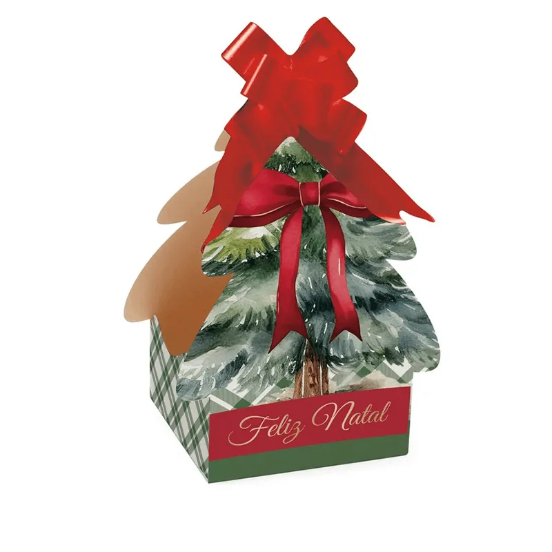 Caixa Panetone Árvore Pinheiro 500g 14X14X27,5cm 10 Unidades 13007943 CROMUS CX PANETONE ARVORE PINHEIRO 500G 14X14X27,5CM 13007943 CROMUS CX 10.0