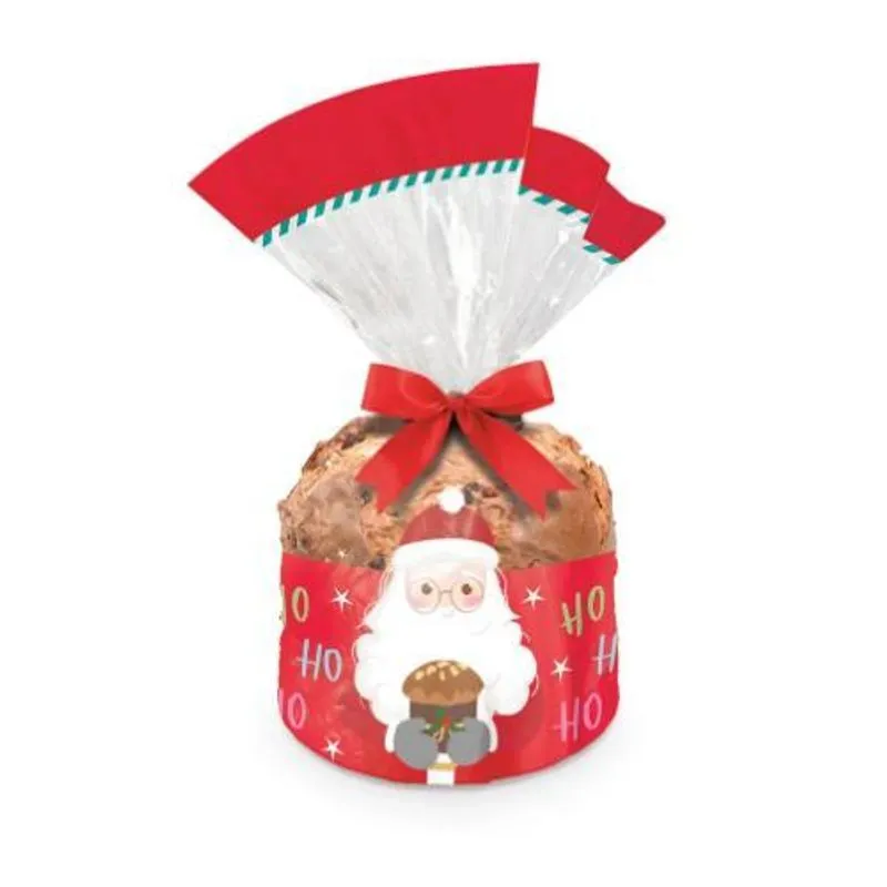 Saquinho Para Panetone Papai Noel 100g 13,5x22,5 Cromus