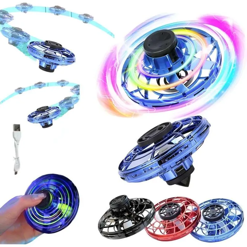 Mini Spinner Luminoso Ovni Brinquedo Voador Recarregável