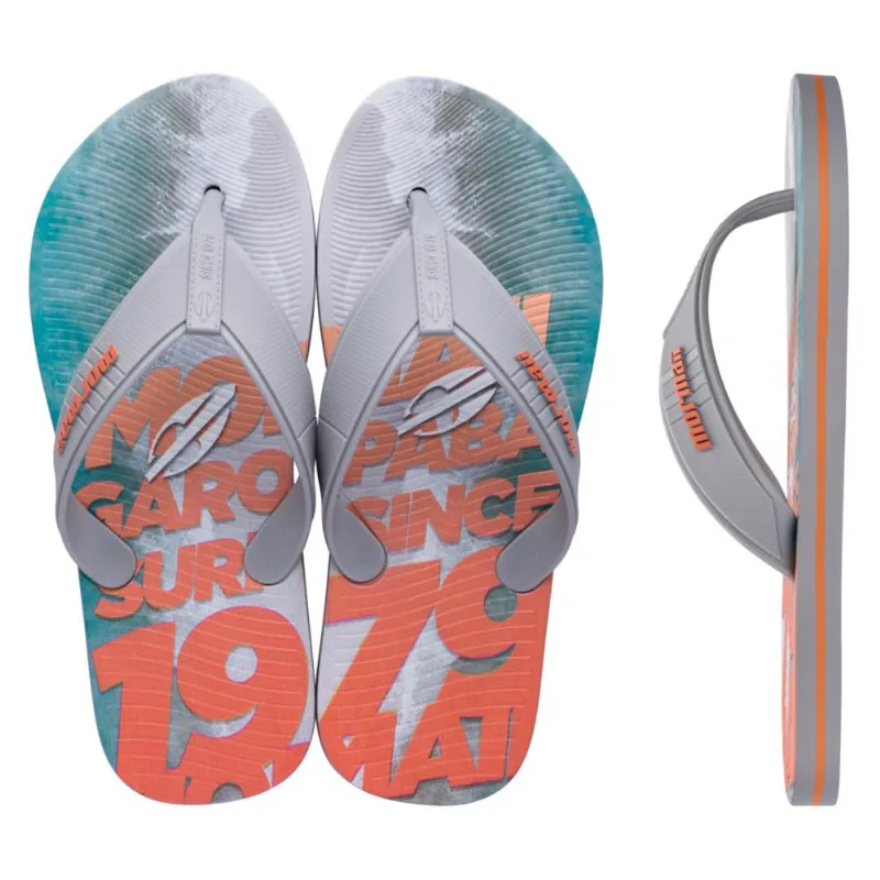 Chinelo tropical pro ii adulto mormaii Cinza-cinza-laranja 43-44