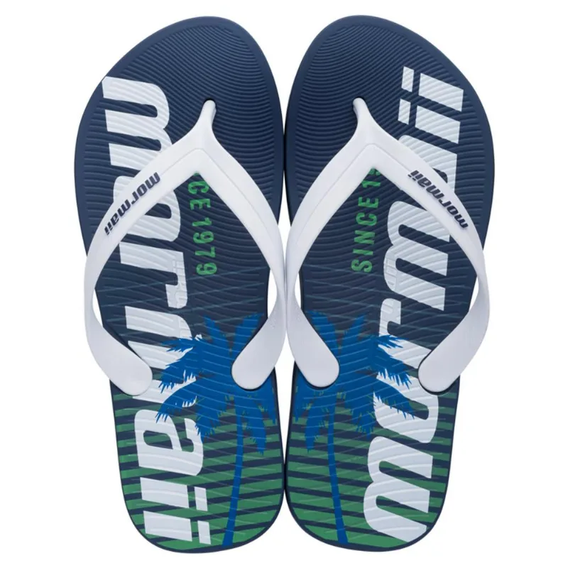 Chinelo mormaii tropical graphics adulto Azul-branco 37-38
