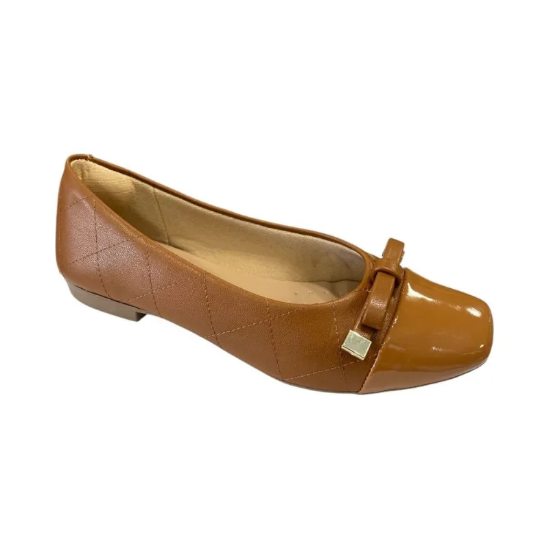 Sapatilha Fem Sua Cia Napa Soft Verniz Marrom 8222.16201 39 / Marrom