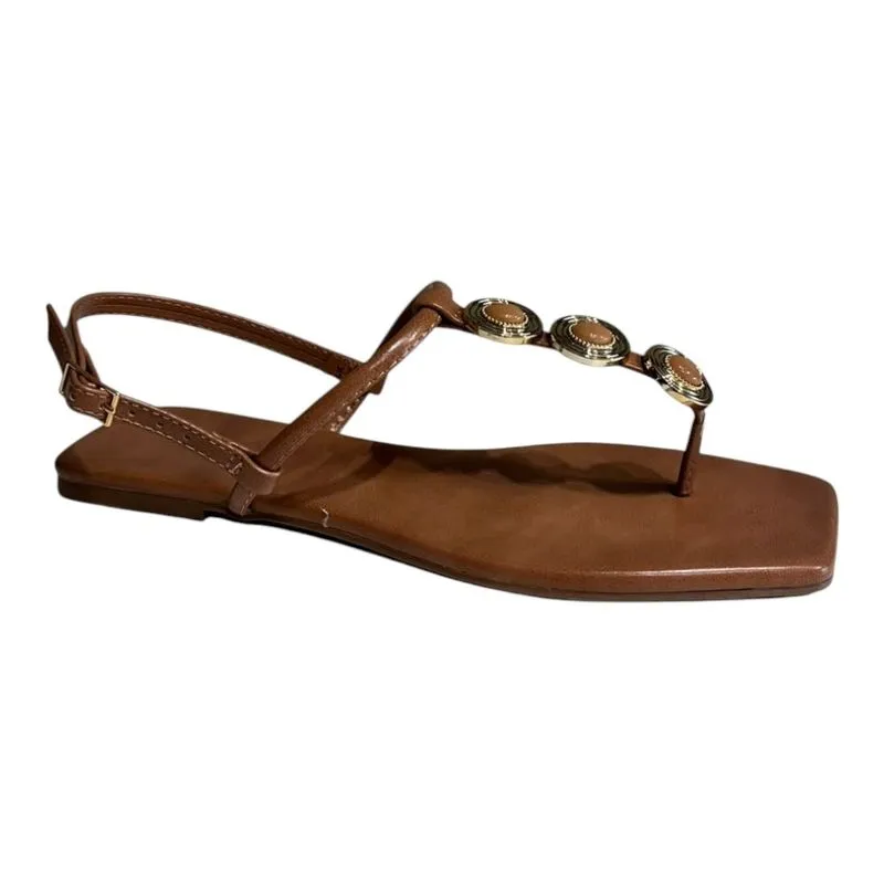 Sandália Fem Rasteira Sua Cia Napa Marrom 8230.16687 40 / Marrom