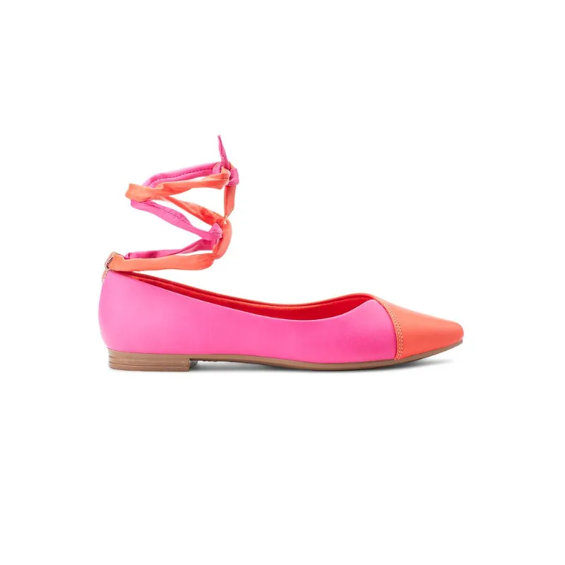 Sapatilha Bebecê Hyper Foam Amarração - 35 - Laranja/Rosa
