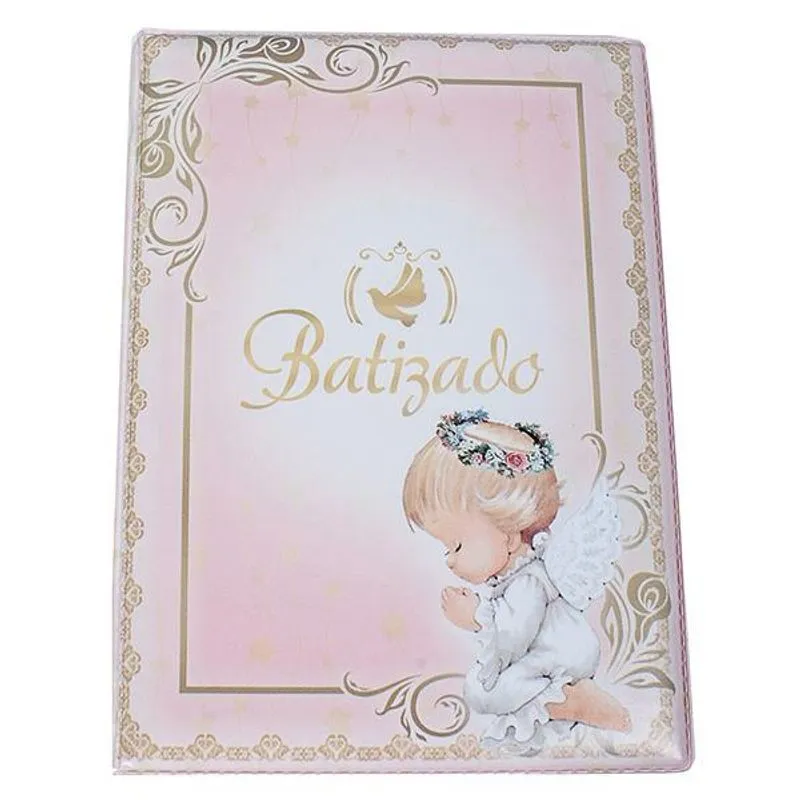 Álbum Batizado Rosa Claro 60 Fotos 15x21 Design 145/774