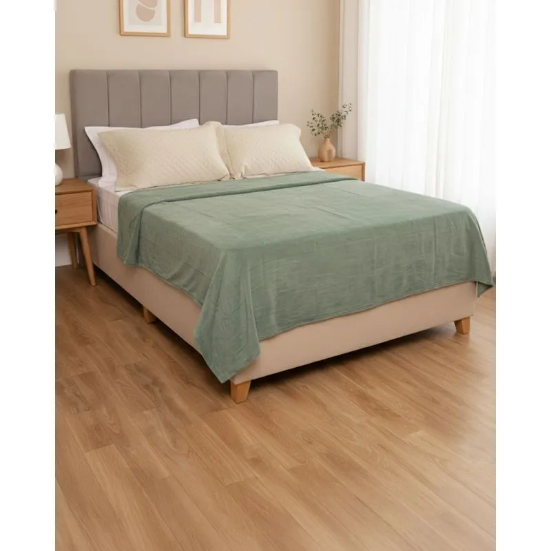 Manta Casal Fleece Andreza Verde UN