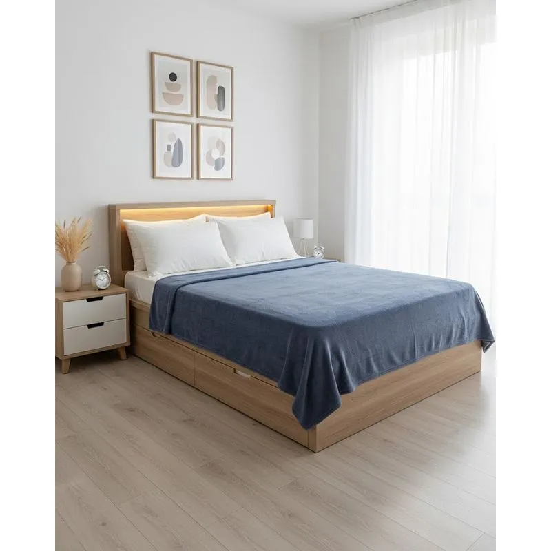 Manta Casal Andreza Ultra Soft Fleece Marinho UN
