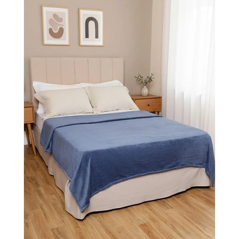 Manta Queen Andreza Fleece Ultra Soft Marinho UN