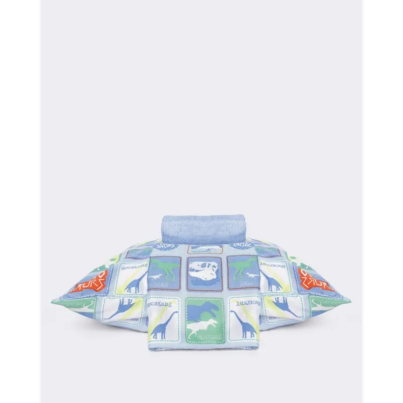 Jogo De Cama Infantil 3 Peças Estampado Dinossauros Azul UN