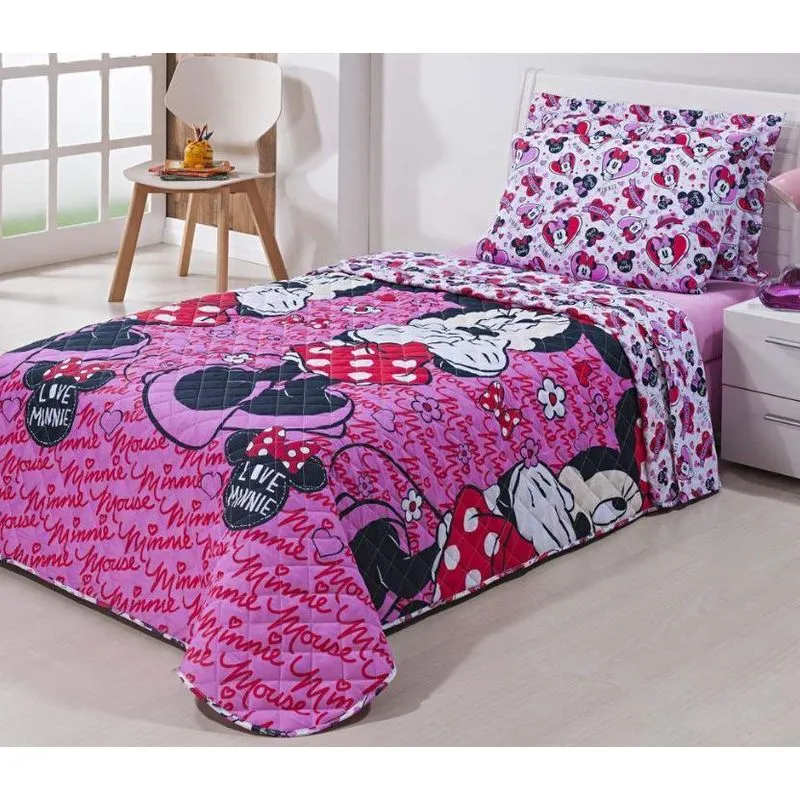 Jogo De Cama Solteiro Infantil 2 Pçs Minnie Andreza