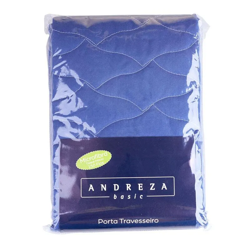 Porta Travesseiro Microfibra Andreza Azul Jeans