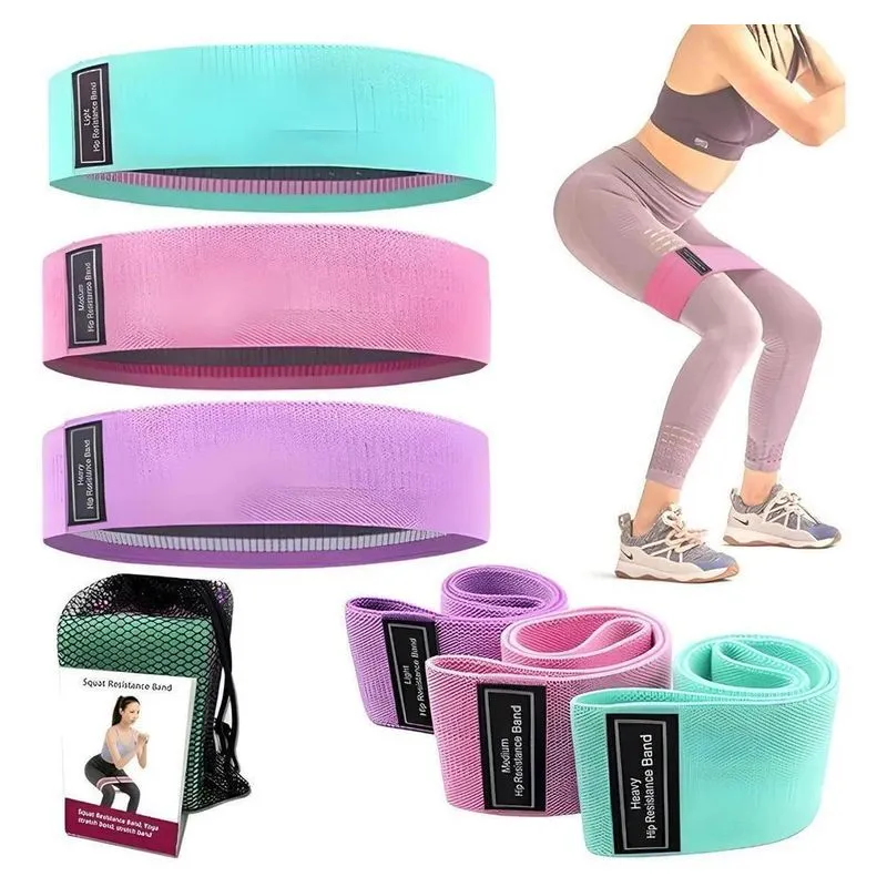3x Faixas Eláticas Treino Para Pernas 3 Niveis Fitness
