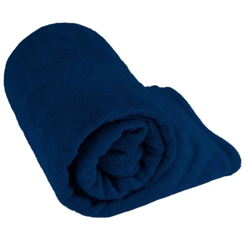 Manta Cobertor Casal Microfibra Andreza Fleece Azul