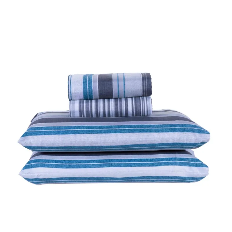 Jogo de Cama Queen 4 Peças Microfibra Andreza Grey Verde - ANDREZA