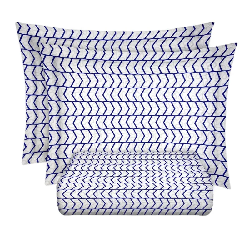 Kit Colcha Queen Le Casa Solar 100% Poliéster Azul 3 Peças