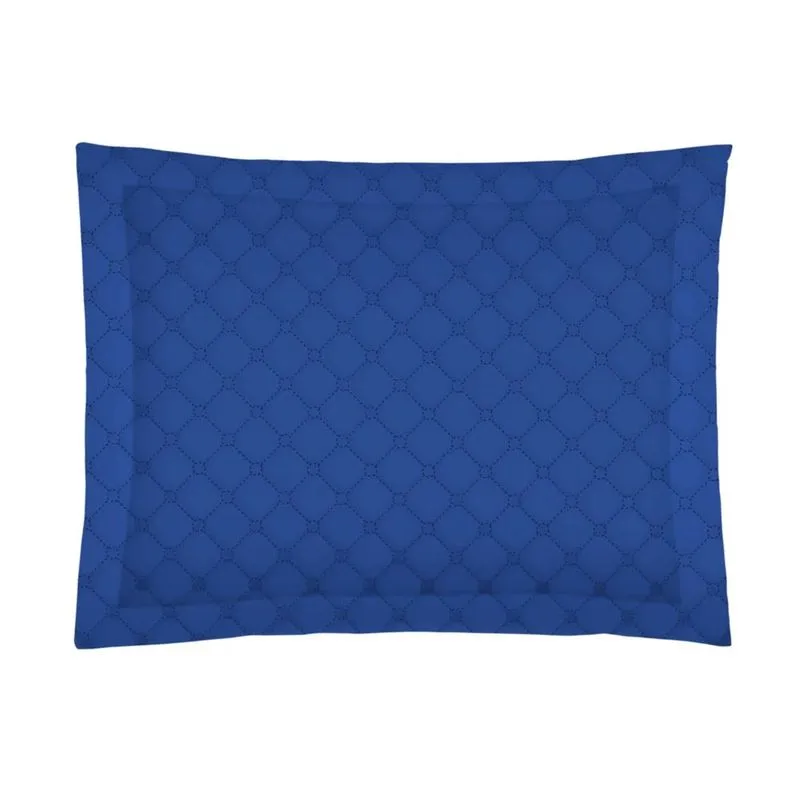 Porta Travesseiro Fronha Le Casa Liso 4 Abas 100% Poliéster Azul