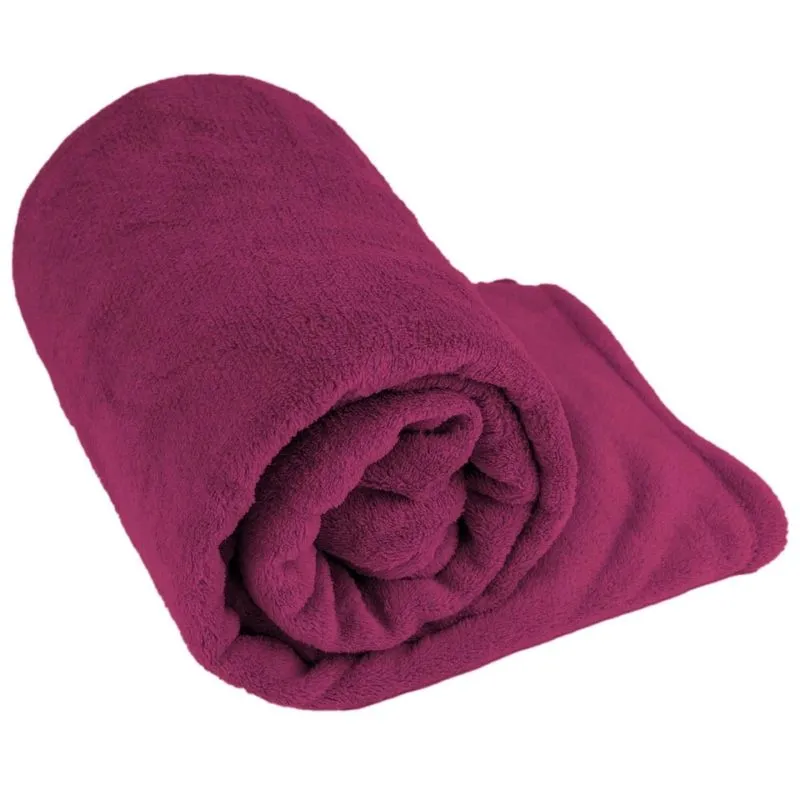 Manta Cobertor Casal Fleece Le Casa Lisa 100% Poliéster Rosa Magenta