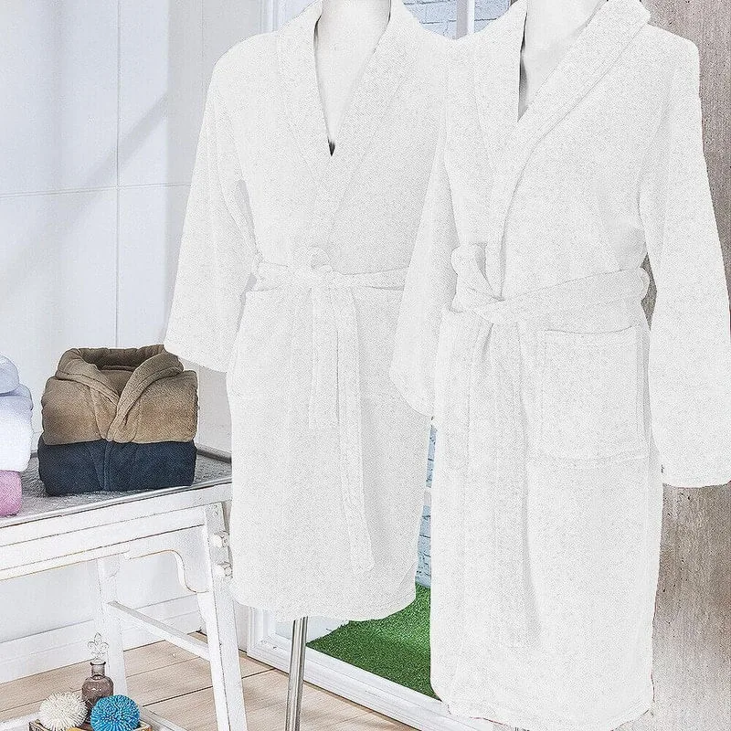 Roupão De Microfibra Fleece Tamanho M - Andreza Branco