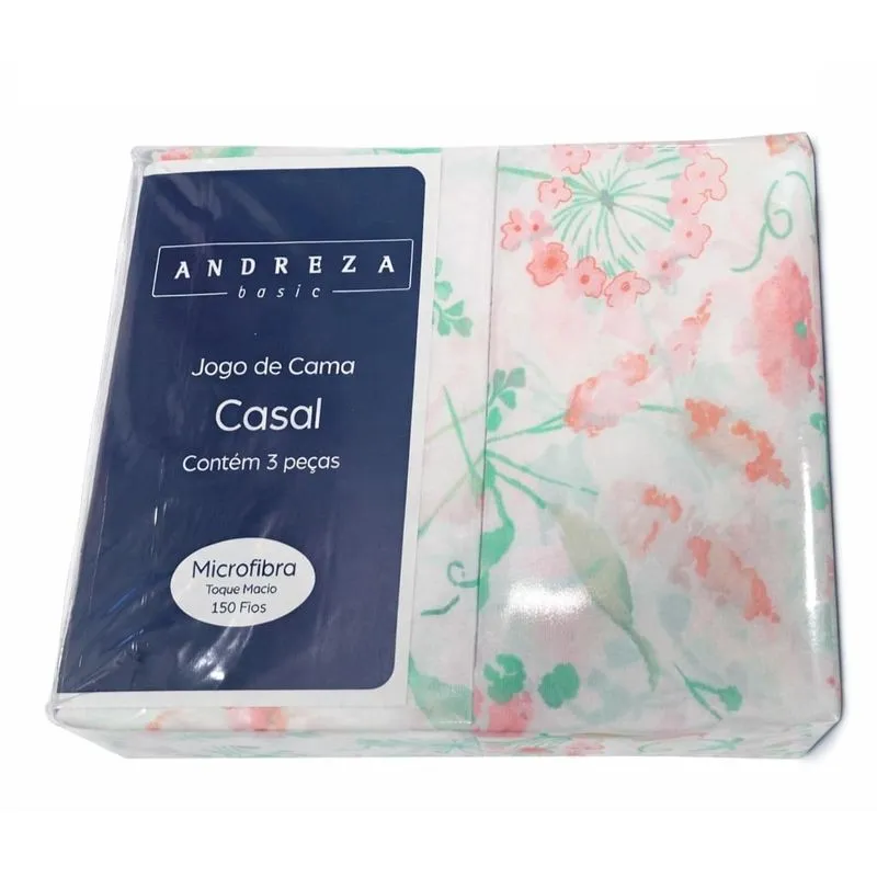 Jogo de Cama Solteiro Infantil Microfibra Estampado Andreza Toque Macio