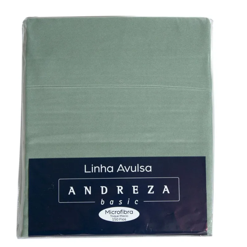 Lençol Solteiro com Elástico Microfibra Andreza Verde