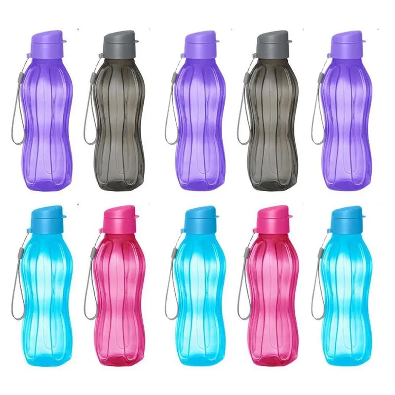 Kit 10 Garrafas Squeeze Fitness Colors Sortidas 900ml 26cm