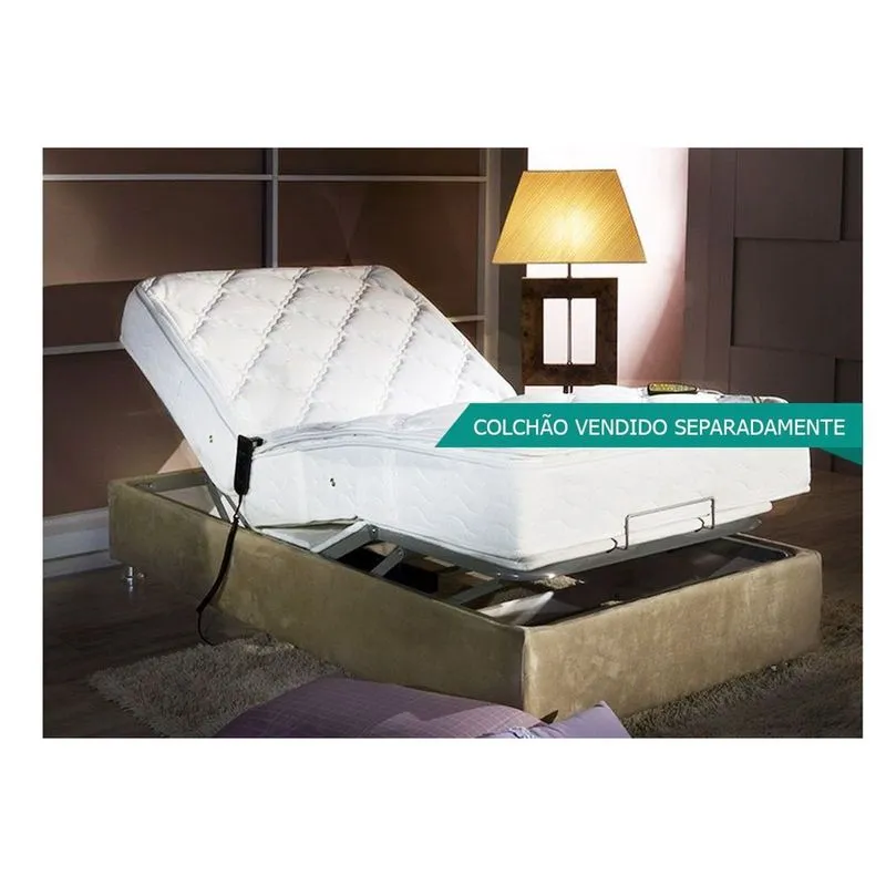 Cama Box Herval Regulável mh 1430 s/Massagem Solteiro 101x203