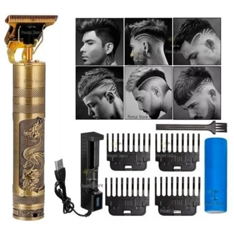 Máquina De Barbear Profissional Aparador Dourada Lux-103 - Dourado