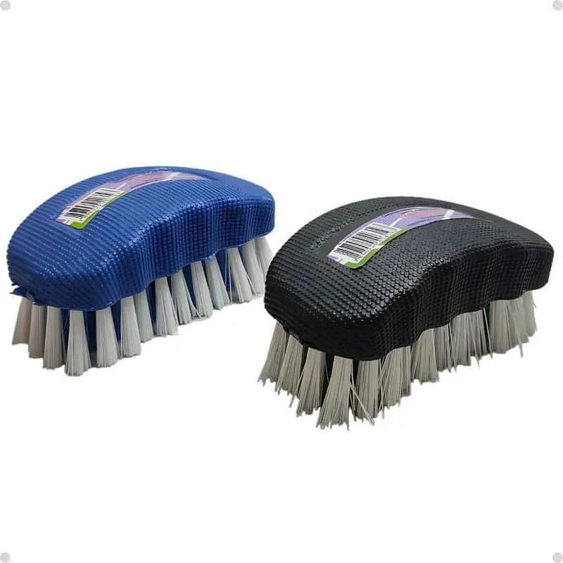 3x Kit 2 Escovas Multiuso Anatômica Lavar Roupas Tapetes Tên