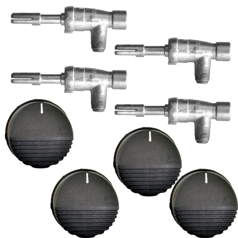 Kit Ramal Registro Chapa Lanche Frangueira Com Botão 4 Peças