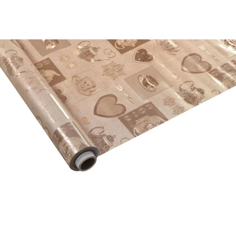 Toalha Premium Metalizada Rolo de 1,37m x 20m Café Deluxe Kapazi