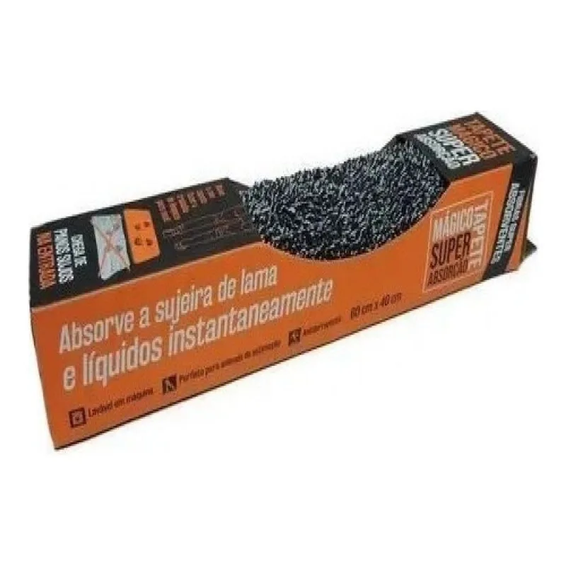 Tapete Capacho Mágico Super Absorção Sujeiras 40x60cm Kapazi - Kapazi