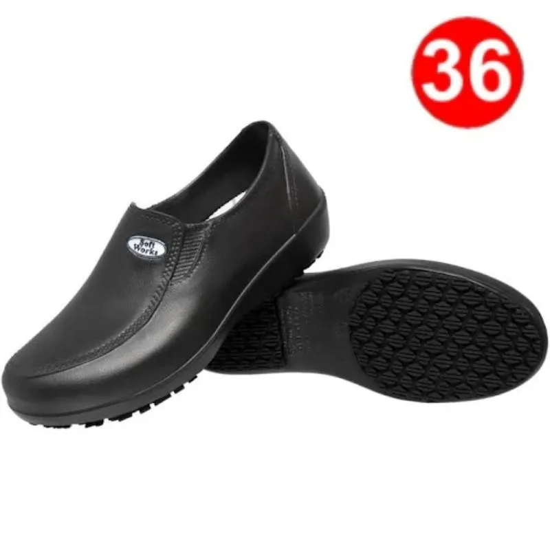 Sapato Ocupacional Feminino Eva Preto Bb95 Ca 40293 Nr. 36 Soft Works. Atende Norma Nr-32 Soft Works