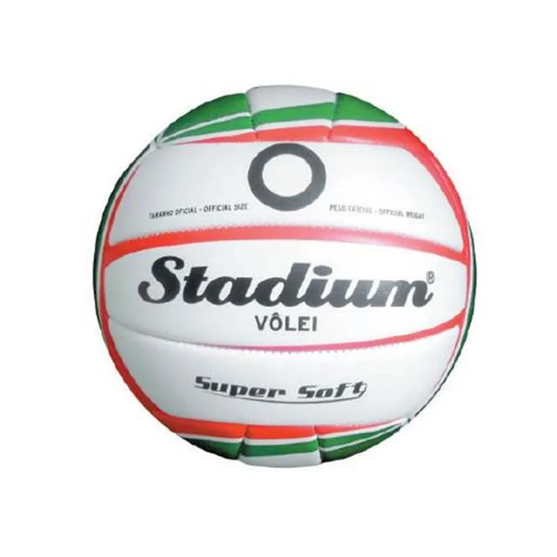 Bola de Volei Super Soft Stadium III Branca c/ Verde