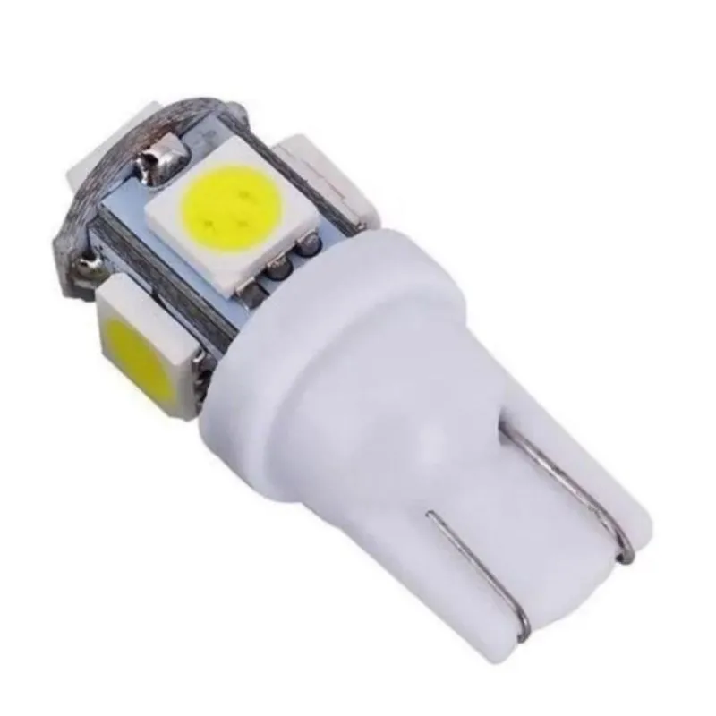 Lâmpada Automotiva Pingão Torre T10 5Led 12V Dc Super Branca