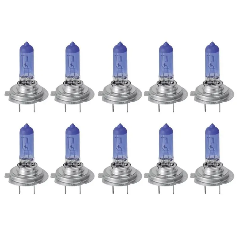 10x Lâmpada Automotiva H7 Super Branca 8500k 12v55w Farol