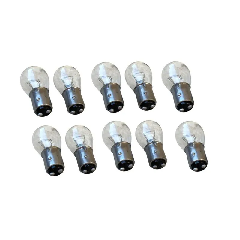 10 Pçs Lâmpada Freio Lanterna 2 Polo 21/5w 12v Freio Moto