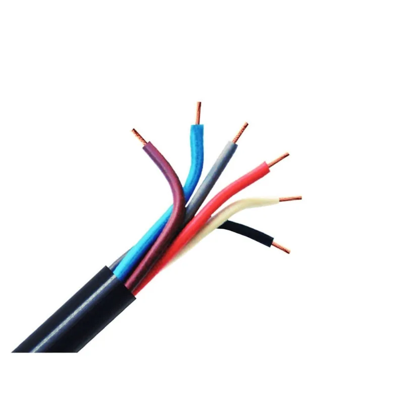 Cabo com 6 fios 1,0MM isolado preto - 6 metros