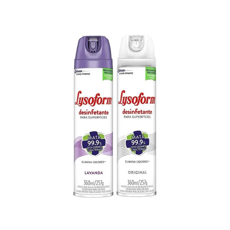 Kit 2 Desinfetante Lysoform Lavanda E Original 360ml