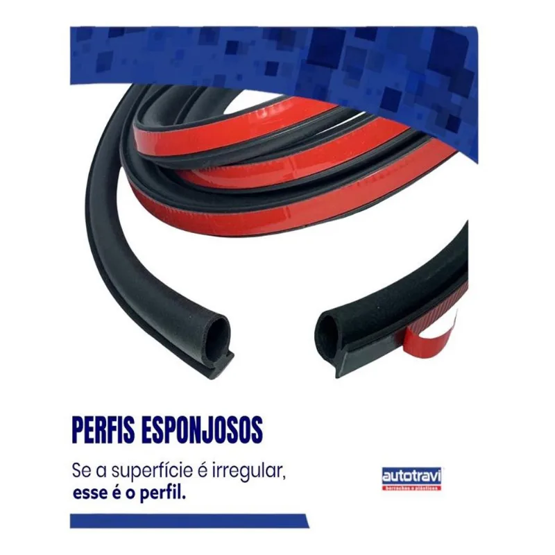 Borracha Vedação Universal Auto Adesiva - 1 Metro
