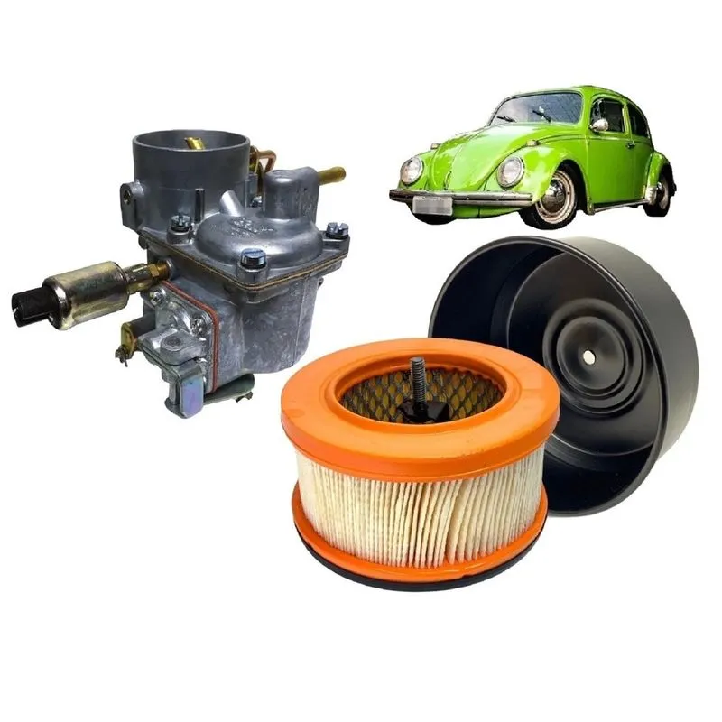 Kit Carburador Simples + Filtro Ar Completo Fusca 1300