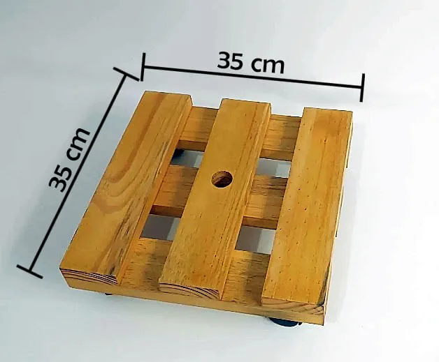 Suporte Para Vasos De Plantas Com Rodinhas 35x35 Kit 5 Peças