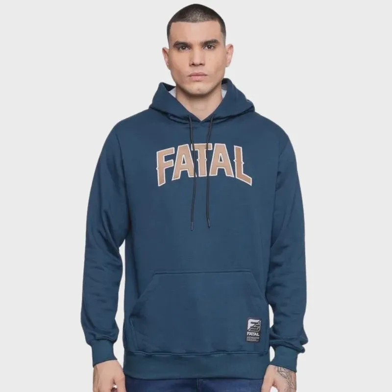 Moletom Masculino Fatal Canguru Velvet Azul Marinho 28078