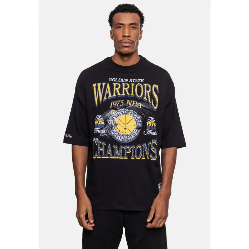 Camiseta Mitchell & Ness Champions Golden State Warriors Preta - P
