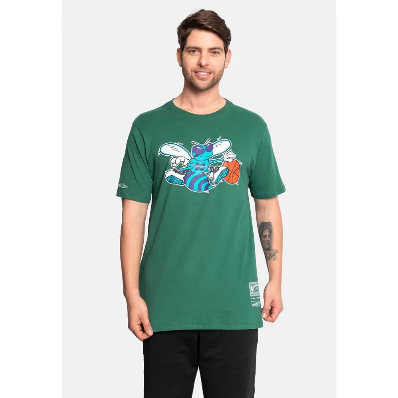 Camiseta Mitchell & Ness NBA Teams Charlotte Hornets Verde - G