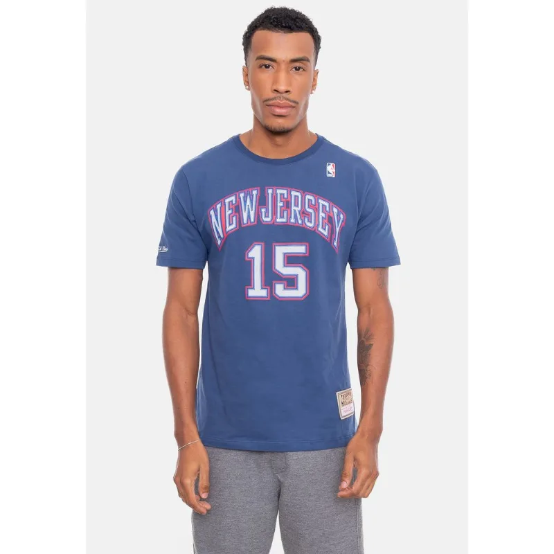 Camiseta Mitchell & Ness Name And Number Vince Carter Azul - M