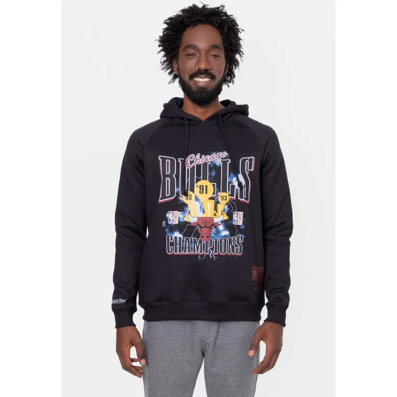 Moletom Mitchell & Ness Playoffs Chicago Bulls Preto - GG