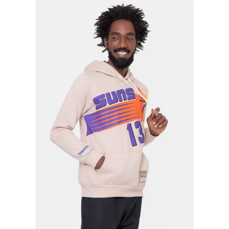 Moletom Mitchell & Ness Fechado Steve Nash Phoenix Suns Bege - P