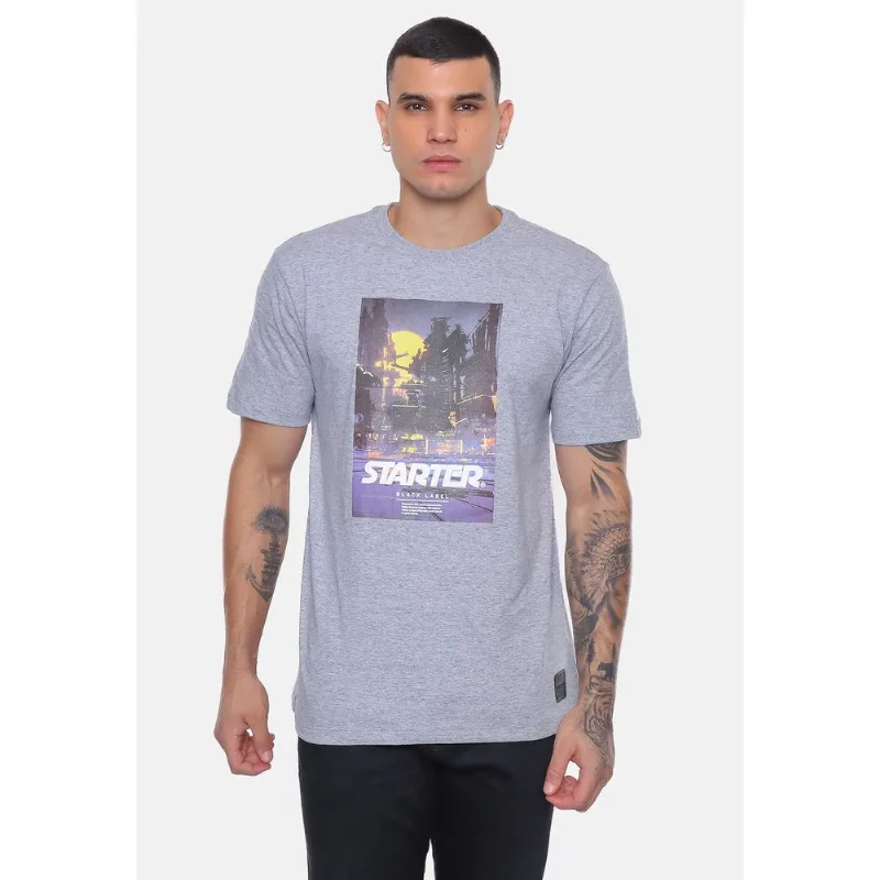 Camiseta Starter Graphics Grafite Mescla - M