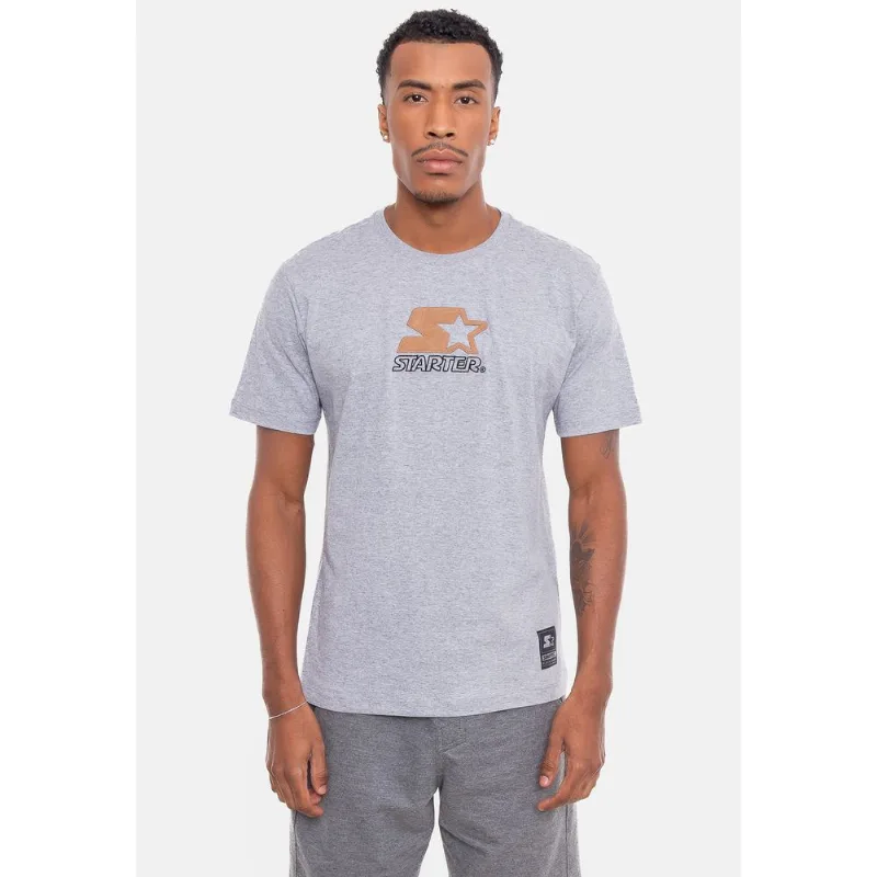 Camiseta Starter Estampada Logo Cinza Mescla - P